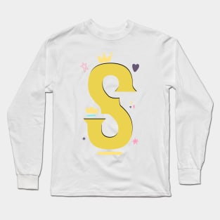 "S" This Is Letter S Capital First Letter In Your Name Long Sleeve T-Shirt